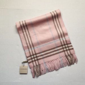 NWT Burberry Border Check Scarf in Candy Check